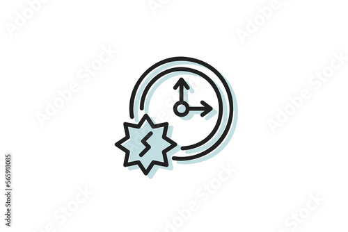 Promotion Time Icon symbol sign from modern promotion collection for mobile concept and web apps design. Business, shopping and commerce related vector line icons. can be used for various purposes 
