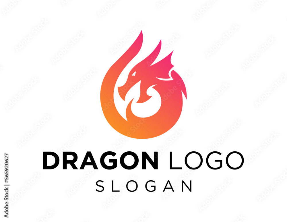 Logo about Dragon on a white background. created using the CorelDraw application.