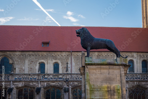 Brunswick Lion (Braunschweiger Lowe) Monument at Burgplatz (Castle Square) - Braunschweig, Lower Saxony, Germany