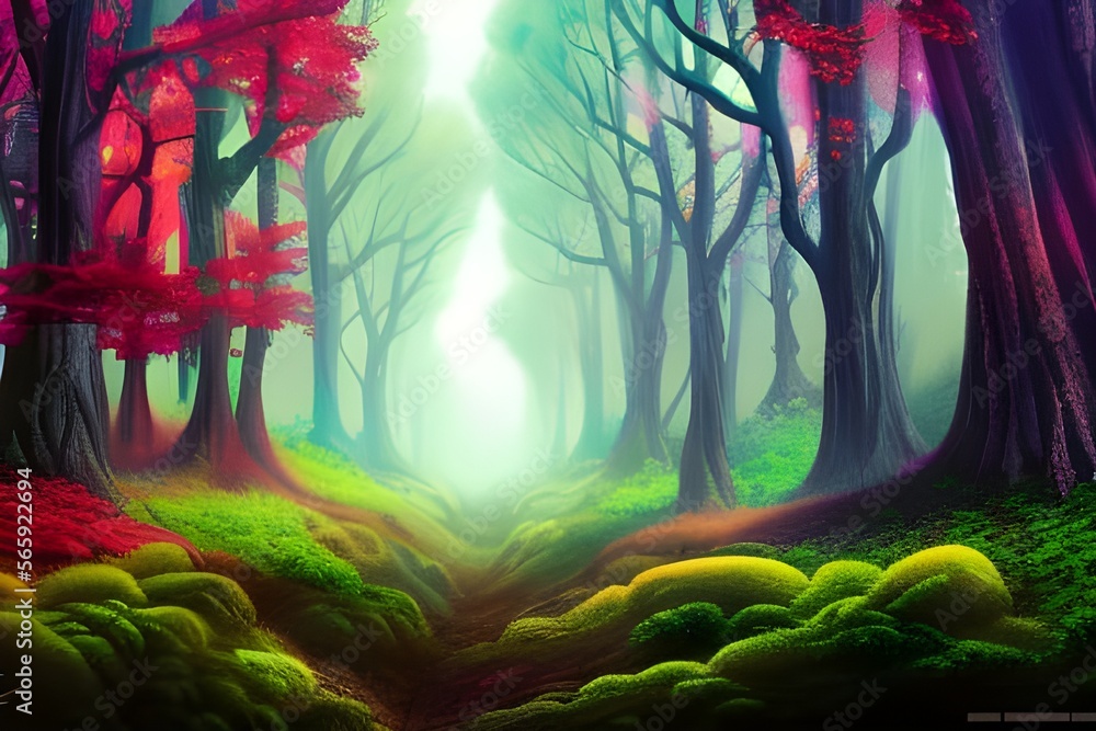 Fototapeta premium Exploring Modern Art in the Forest