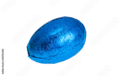 Sticker chocolate easter eggs in foil