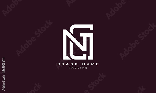 NCN, CNN, Abstract initial monogram letter alphabet logo design