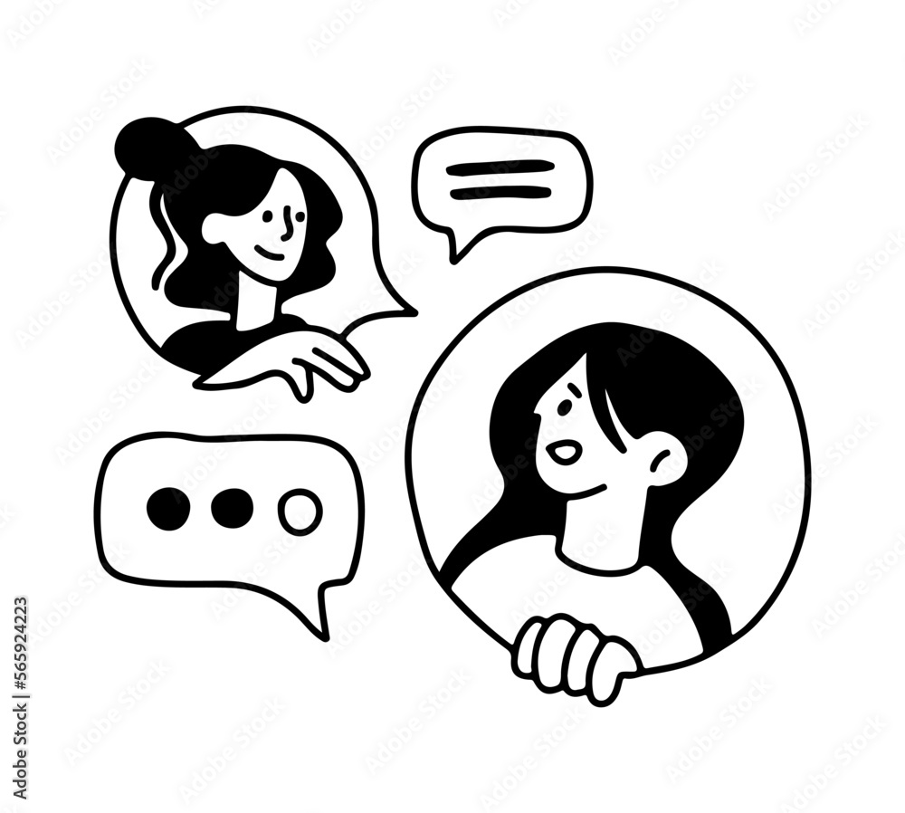 people illustration with cartoon hand drawing style people illustration with cartoon hand drawing style