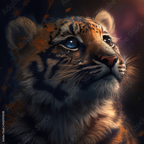 portrait of a tiger. sketch art for artist creativity and inspiration. generative AI 