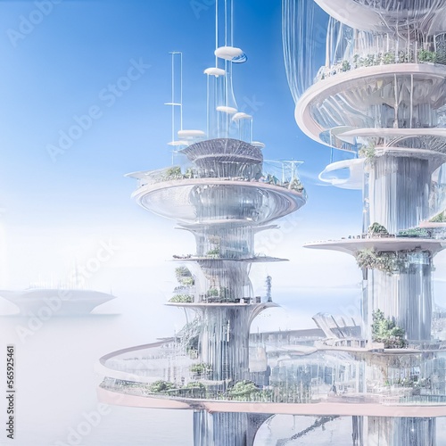 Photo manipulation of future city 