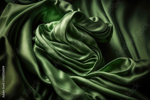 dark green silk silk made by generative ai