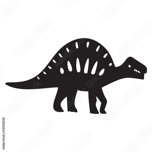 Cute dinosaur vector motif for kids. Hand drawn childlish paleo reptile illustration for quirky art. 