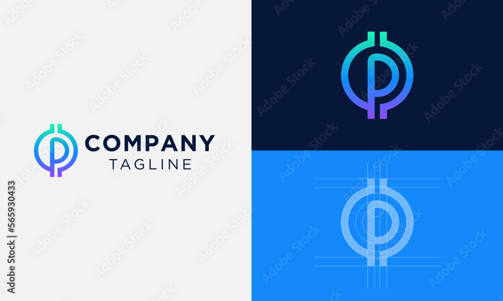Crypto O and P letter icon symbol combine colorful gradiant logo for cryptocurrency Compnay business Crypto O and P letter icon symbol combine colorful gradiant logo for cryptocurrency Compnay business