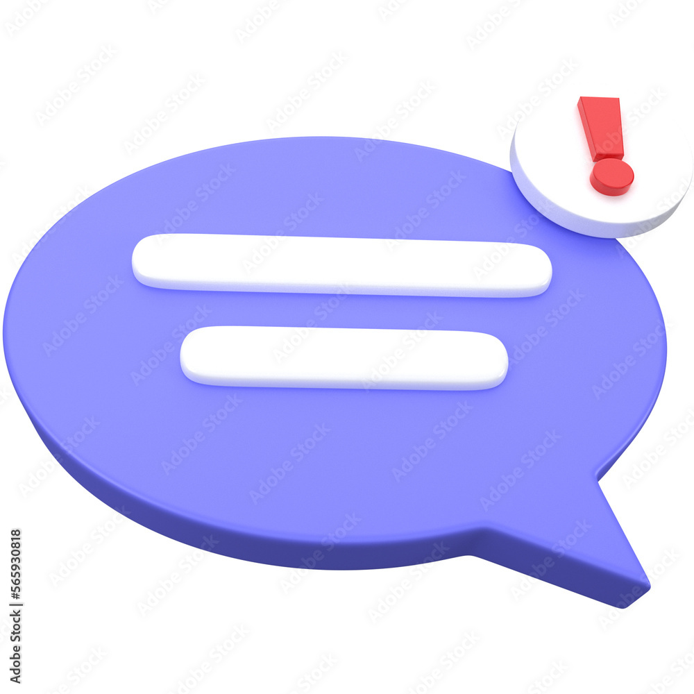3d Message Notification icon in purple, for UI, poster, banner, social media post. 3D rendering 3d Message Notification icon in purple, for UI, poster, banner, social media post. 3D rendering