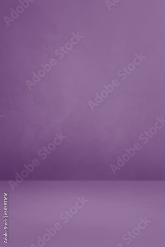 Empty dark lilac purple concrete interior background