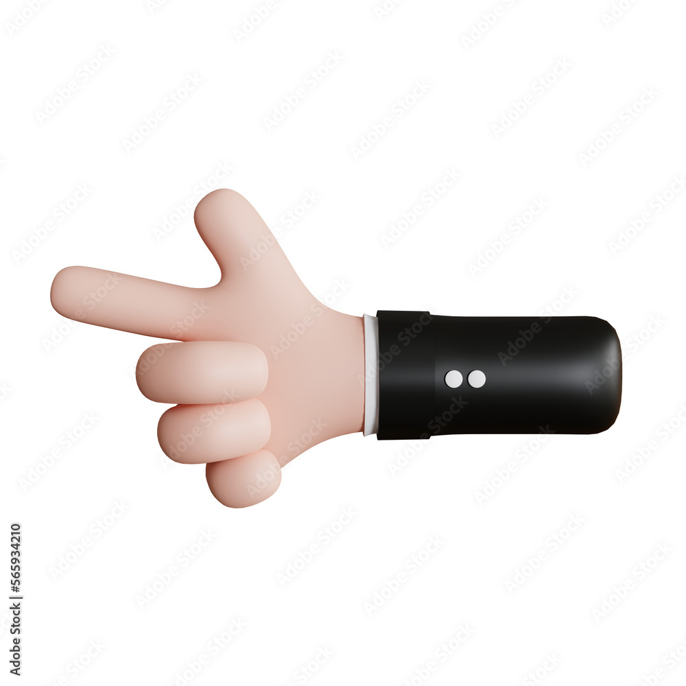 shooting hand gesture 3d illustration shooting hand gesture 3d illustration