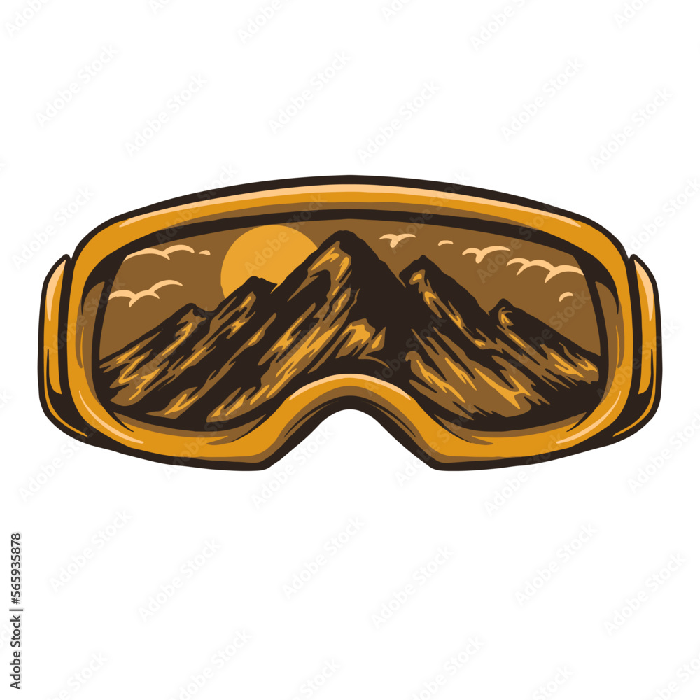 Illustration vector graphic of MOUNTAIN VIBES 3 suitable for logo product also for design merchandise