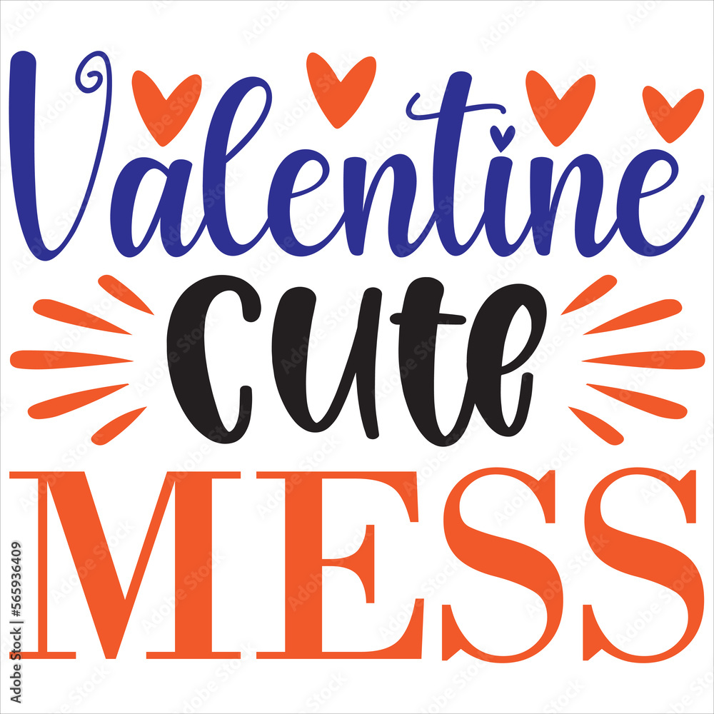 Fototapeta premium Valentine cute mess