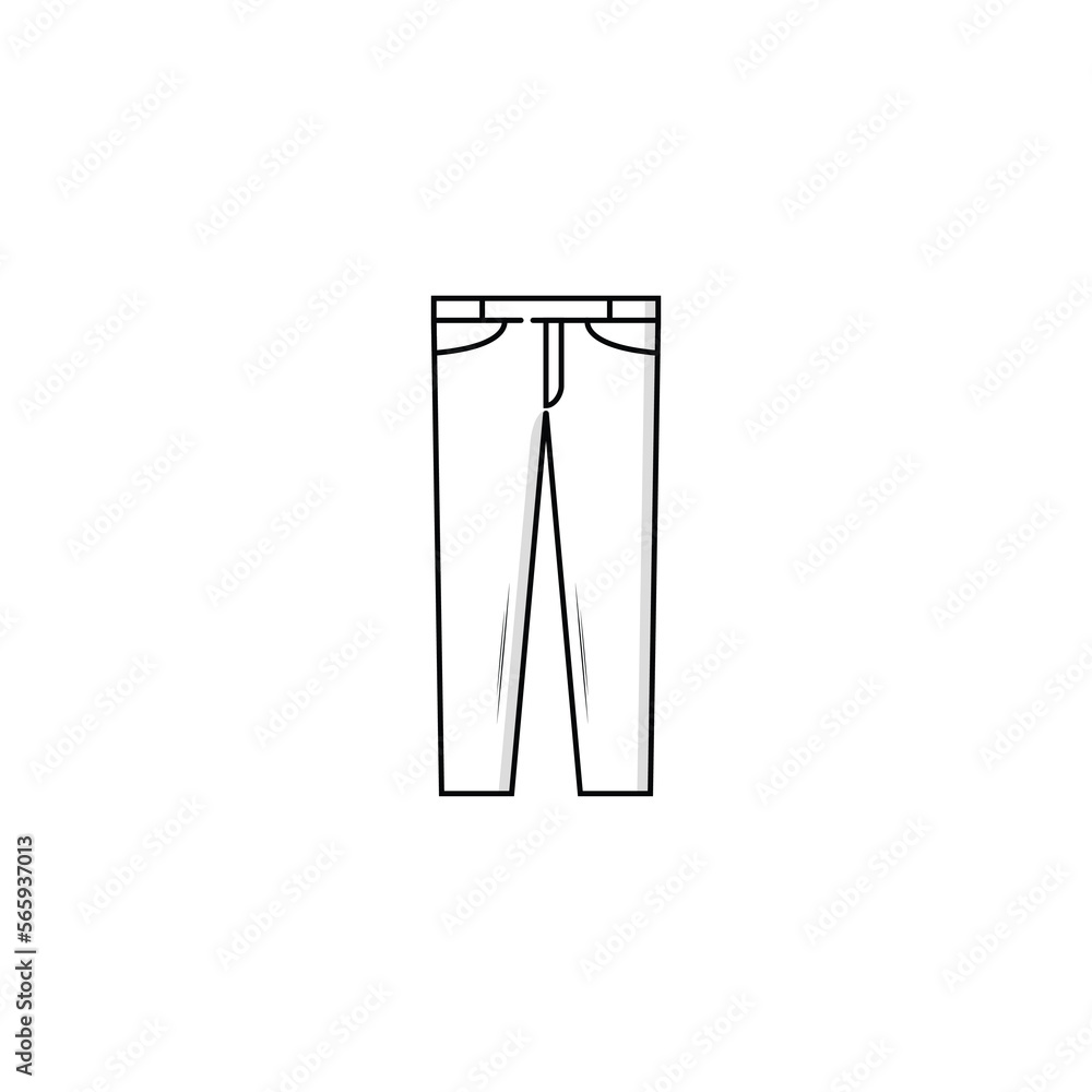 Long pants icon isolated vector graphics Long pants icon isolated vector graphics