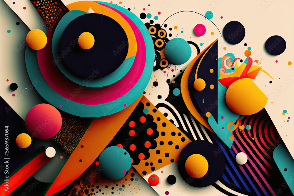 Obraz premium Neon Color Shape Design