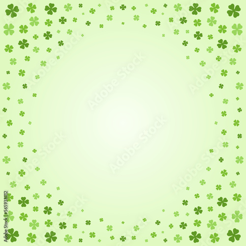 St Patrick's Day clover Irish lucky leaf green gradient background design template vector