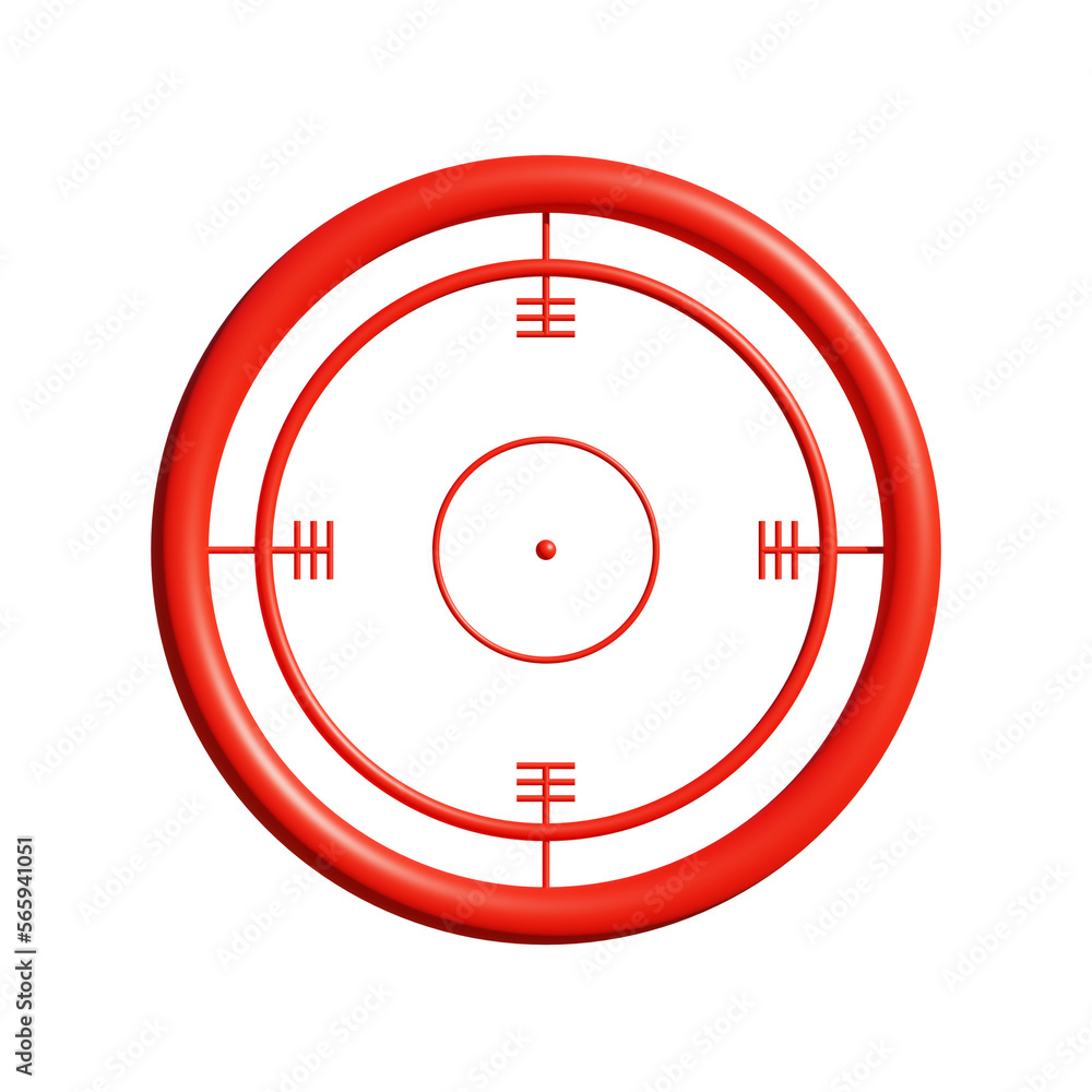 Optical sights 3d illustration Optical sights 3d illustration