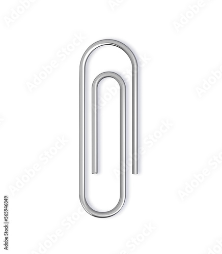 Paper clip metal isolated on transparent background. Page paper clip holder, binder. vector
