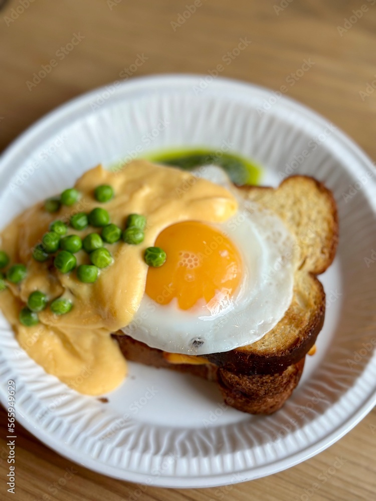 toast with cheese and fried egg toast with cheese and fried egg
