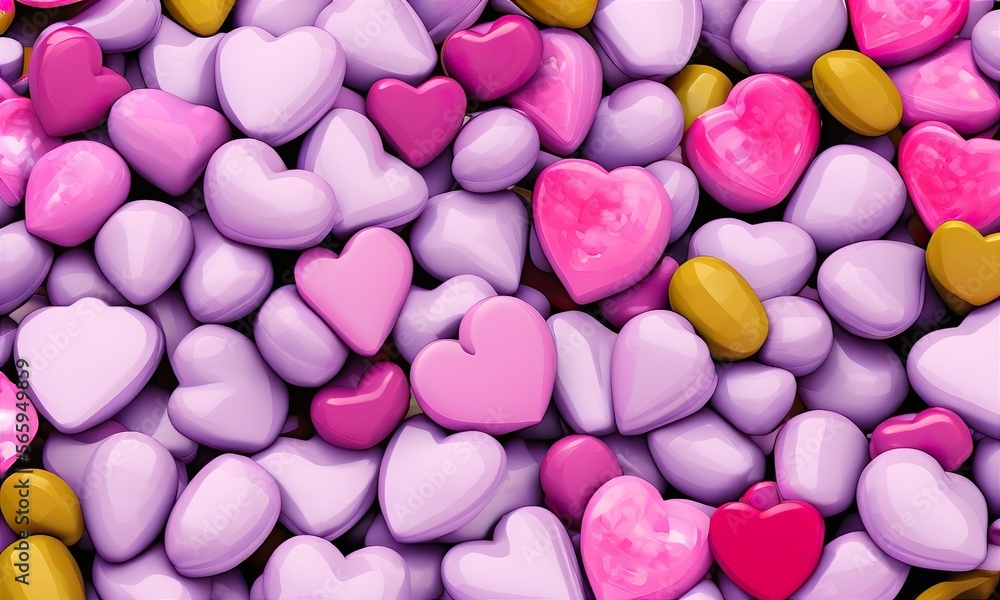 Fototapeta premium valentine's day candy hearts 