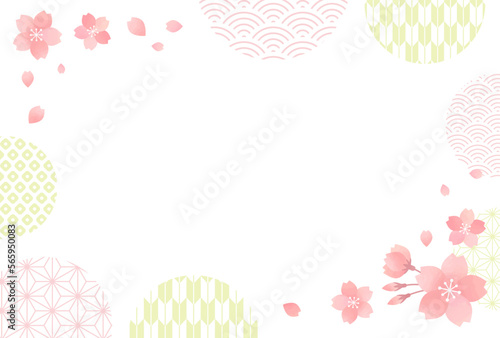 桜・春・新生活・卒業・入学・和柄・背景・枠	