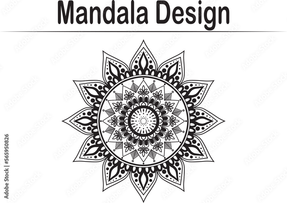 Fototapeta premium FloralGeometric luxury background mandala design