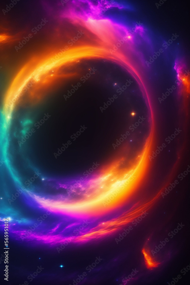 Obraz premium Planet in space AI