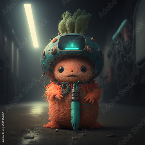 A realistic and cycle render of a determined carrot