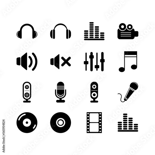 icon cet music design vector icon