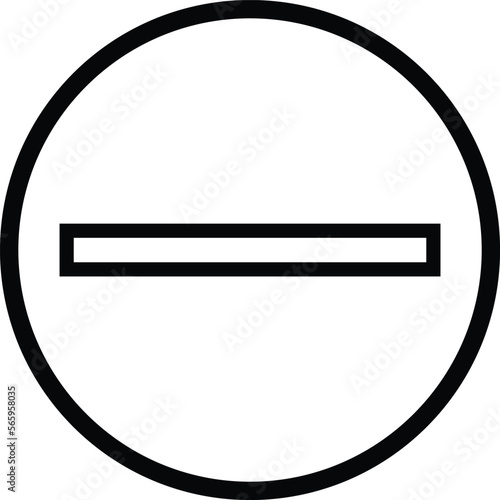 minus sign icon. Thin linear minus sign outline icon isolated on white background. Line vector minus sign sign, symbol for web and mobile