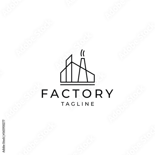 Factory logo design vector template