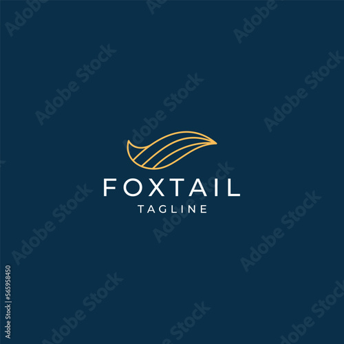 Fox tail logo design vector template