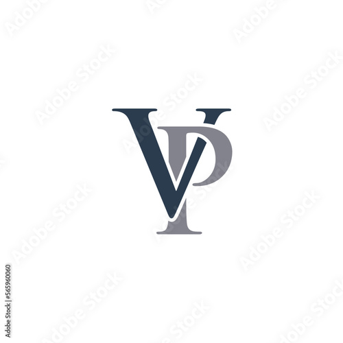 Initial letter VP logo design vector illustration. photo