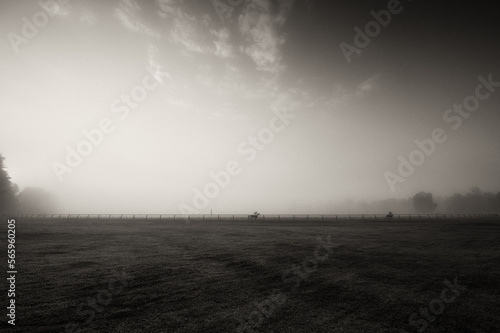 Horse Riders on Morning Track photo