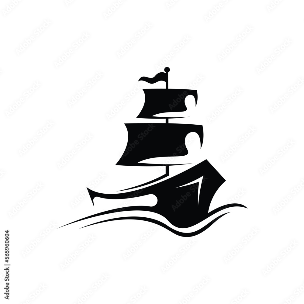 Ship logo design concept vector. Ship logo template vector