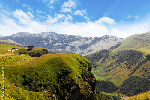 Caucasus mountains in gudauri georgia
