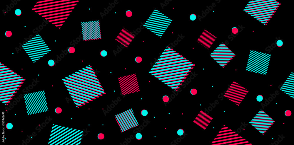 Abstract background design with social media colors, neon style modern copy space - obrazy, fototapety, plakaty 