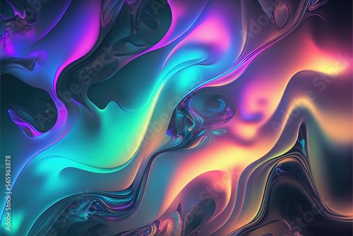  a very colorful abstract background with a very large amount of colors and shapes in it, including a blue, purple, and green hue.  generative ai photo