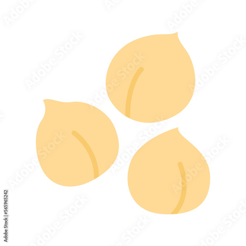Chickpea seed icon isolated on white background. Garbanzo.