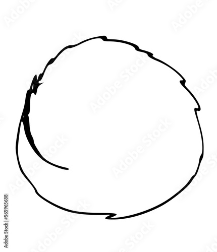 Graphic Messy Rough Ring Circle