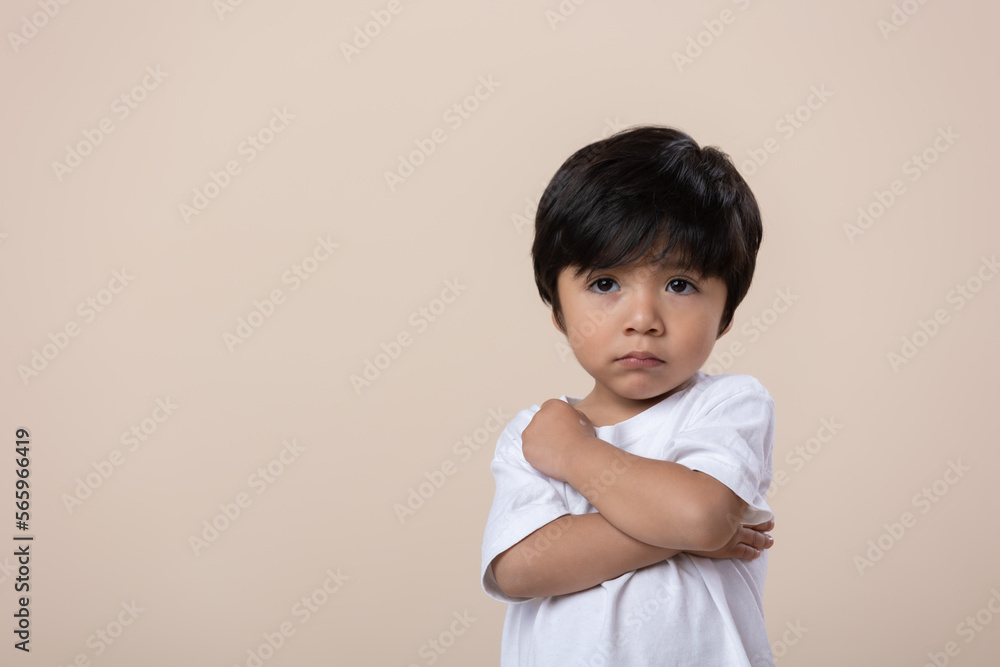 scolded or sad little Mexican boy, sad expression scolded or sad little Mexican boy, sad expression