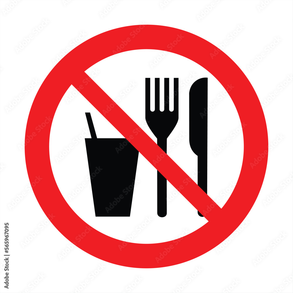 Do Not Eat Or Drink Sign No Eating Or Drinking Prohibition Sign Do Not Eat Or Drink Sign No Eating Or Drinking Prohibition Sign