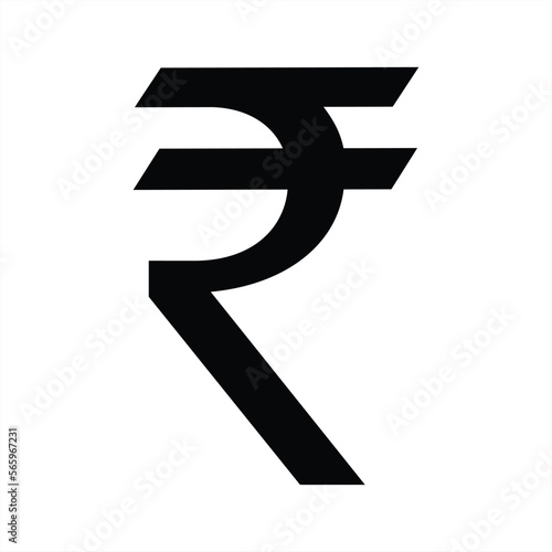 Indian Rupee currency symbol, INR money icon, vector illustration