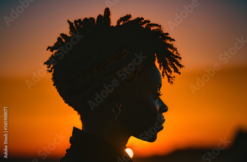 Black woman silhouette
