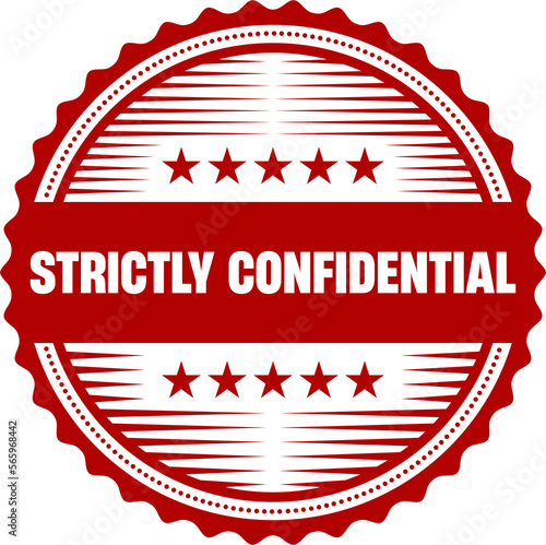 Cuadro en lienzo strictly confidential round grunge vintage sign