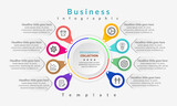 business infographic template design. Realistic circle diagram infographic. modern Business annual report Chart visualization.