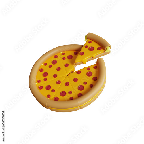 big pizza pack 3d illustration