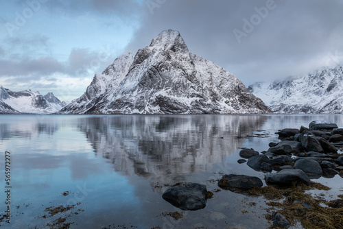 snow covered mountains