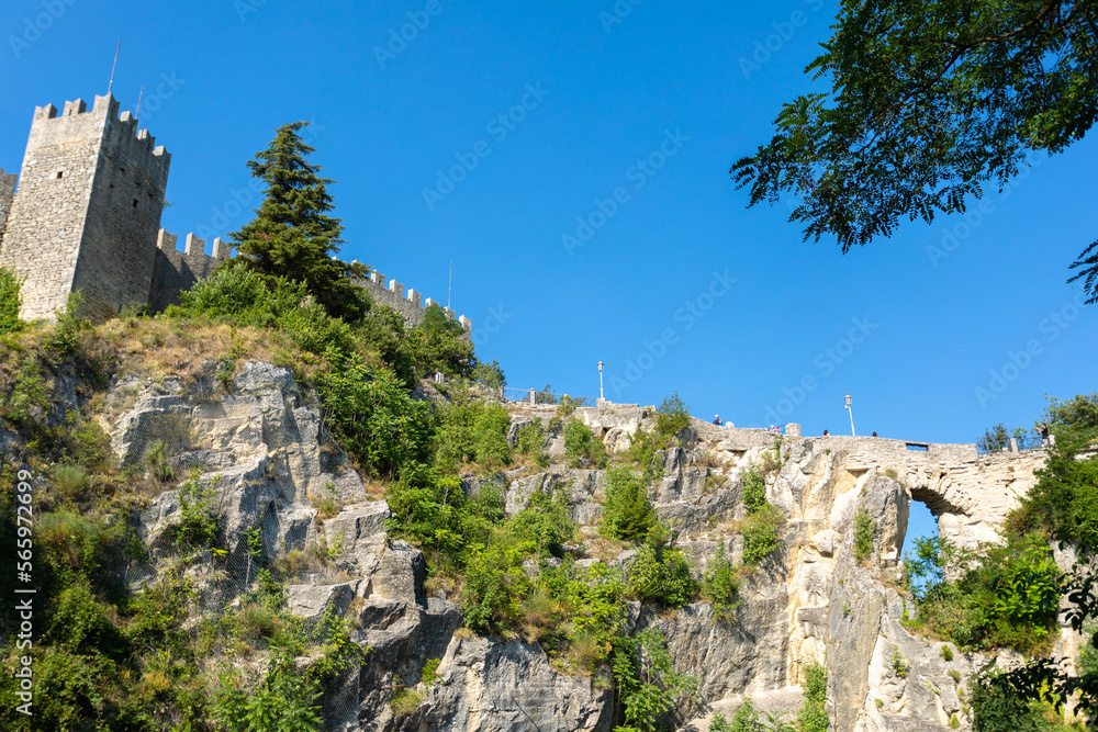 Fototapeta premium Fortress of Guaita in the Republic of San Marino, Italy