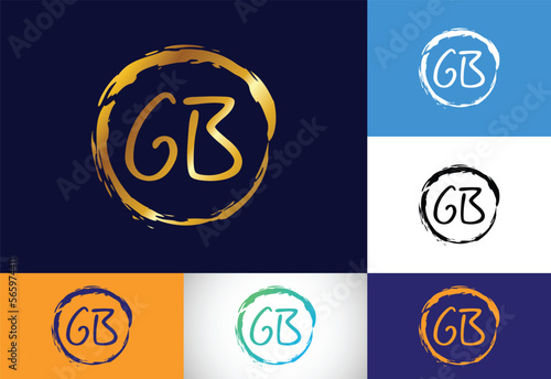 Initial Letter G B Logo Design Vector. Graphic Alphabet Symbol For Corporate Business Identity